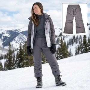 The North Face Women's Freedom Insulated Ski Snow Pants Grey Medium Regular M